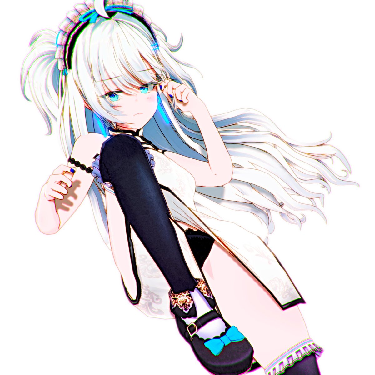 お題｢チャイナ服 片足立ち 」  #cm3d版深夜の真剣エディット60分一本勝負 #COM3D2