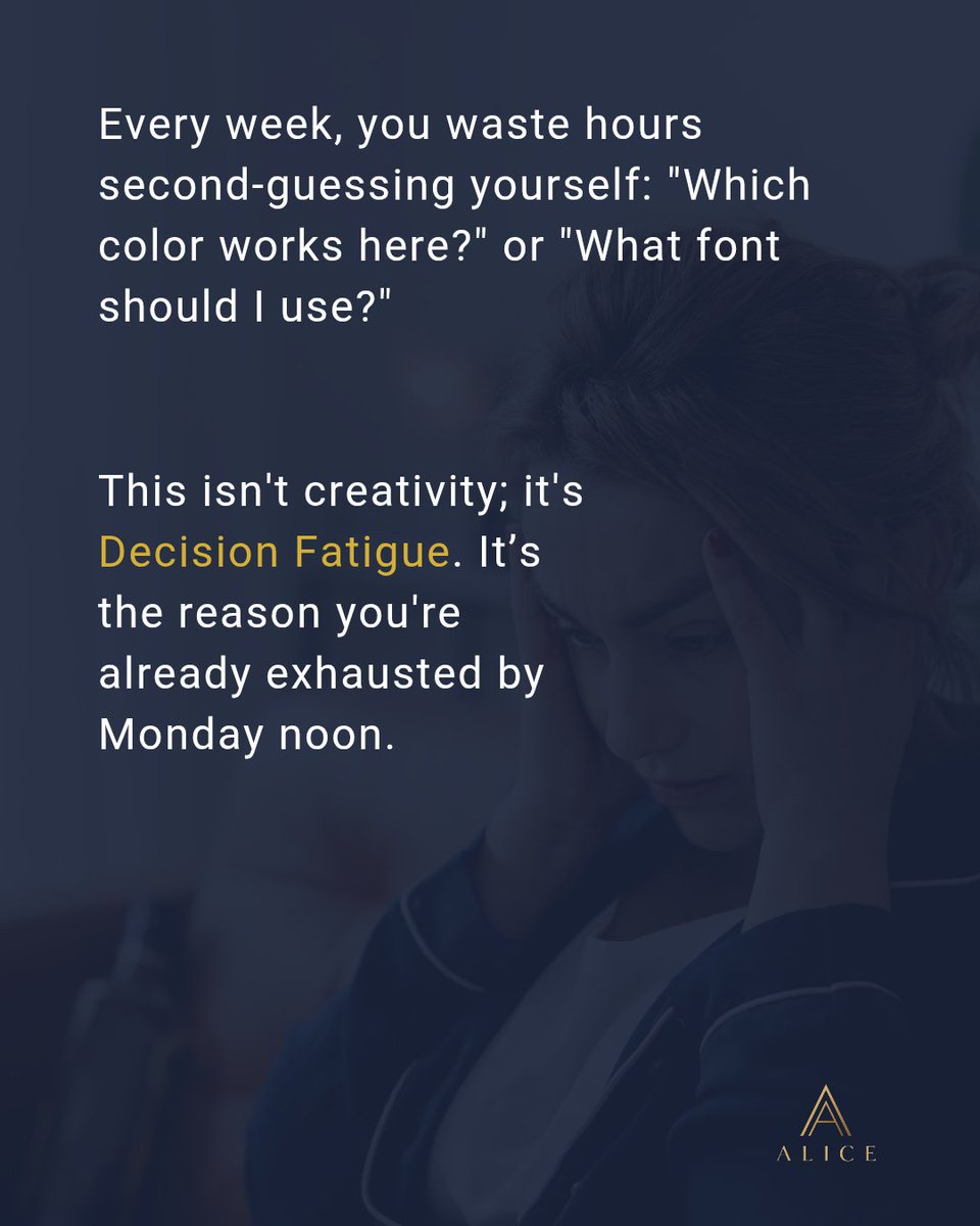 AliceArarau29's tweet image. Stop fighting with Canva. It's Friday. 🛑
​Lock your Visual System NOW for:
✅ Zero Monday fatigue.
✅ Instant consistency.
✅ More time for strategy.
​Systematize your visuals. You deserve the rest. 🛡️
​Portfolio in Bio. 🧵
​#VisualAuthority #DesignSystems #Canva