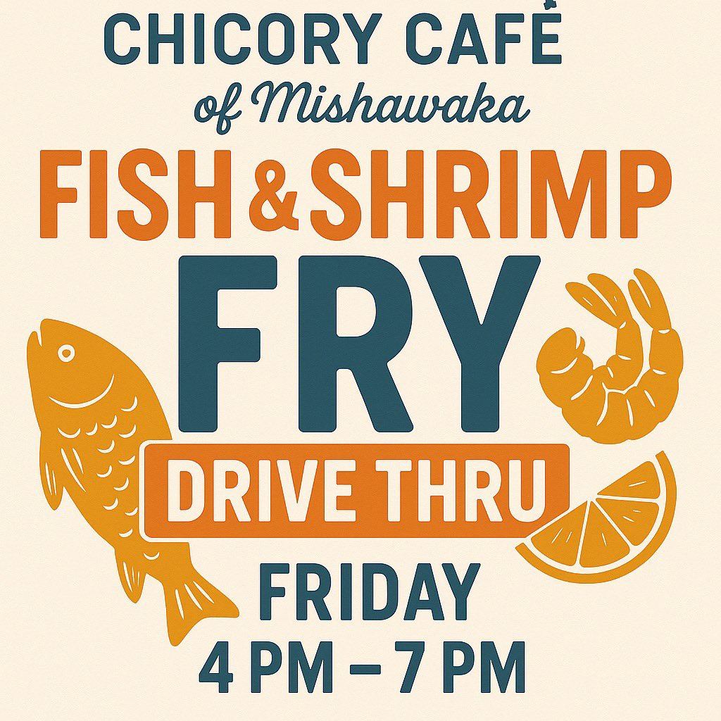 chicorycafe1's tweet photo. 🐟🍤 Friday Fish &amp; Shrimp Drive-Thru TONIGHT and Every Friday During Lent at Chicory Mishawaka🍤🐟
🕓 TONIGHT | 4:00 PM – 7:00 PM
Hot, fresh, hand-breaded fish &amp; shrimp dinners served right to your car. No preorder needed — just pull in and we’ll take care of the rest. 🚗 https://t.co/2n1K9XPZVA