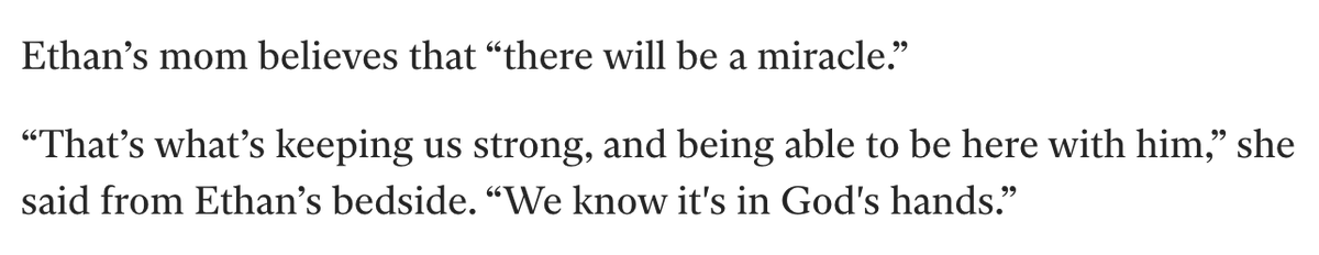 Mother who didn't vaccinate her son for measles, which has now left him paralyzed and near death, and says she wouldn't have done anything differently: "There will be a miracle."

There WAS a miracle you absolute moron, it was THE MEASLES VACCINE.
