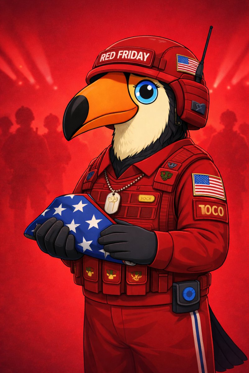Toco_Toco_Toco's tweet image. It’s RED Friday.
I’m thinking of everyone far from home tonight. 🐦
#REDFriday #RememberEveryoneDeployed #TOCO @elonmusk  @cz_binance  @BNBCHAIN