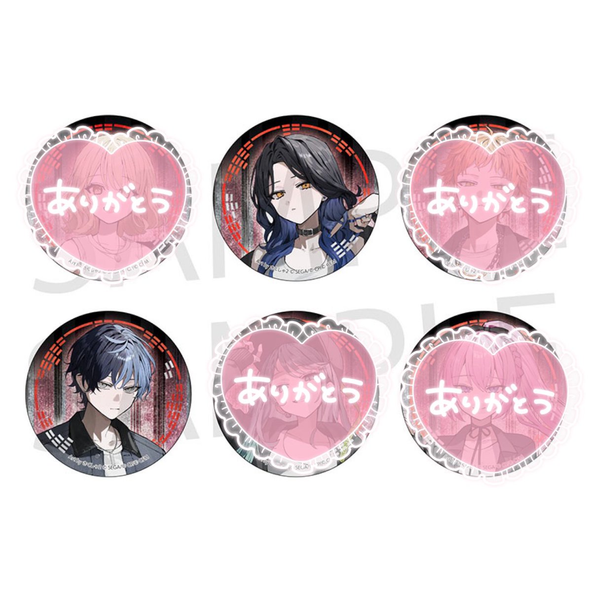 交換 譲渡】プロセカ イラストレーターコラボ グリッター缶バッジ