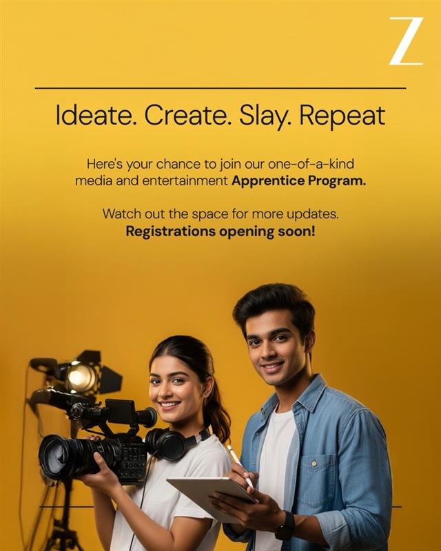 AndPicturesIN's tweet photo. Kuch bada aane wala hai

Ho jaaiye taiyaar, #ZApprenticeProgram ke sang bharo apne sapnon ki udaan.
Real mentors, Real projects, Real glowup aur shuru karo apni media journey

Eligibility: Graduates/Undergraduates from the last 5 years who haven’t kicked off a fulltime gig yet. https://t.co/krtAf4evAe