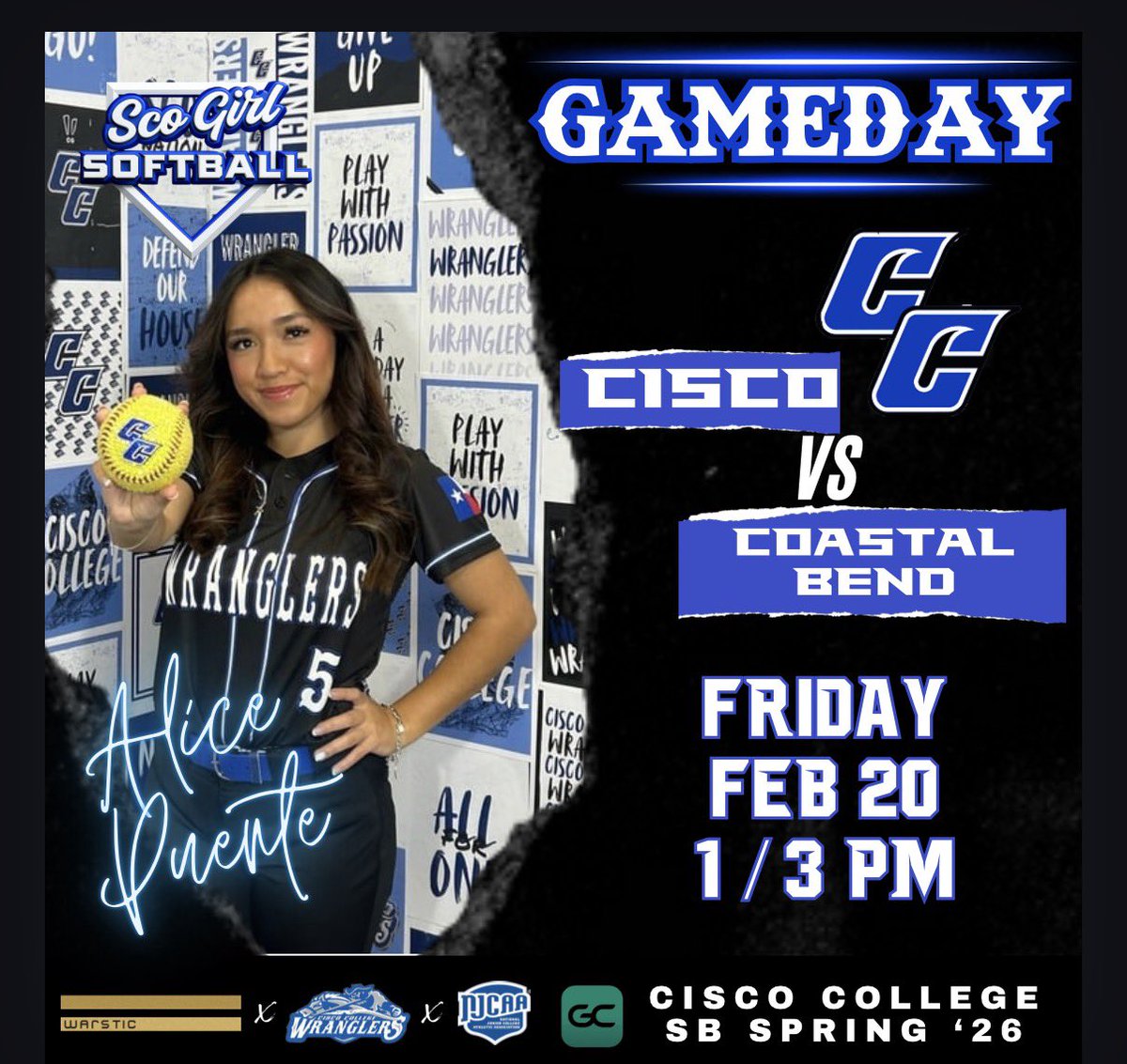 IT’S GAMEDAY!!! 
Your ScoGirls are back in action today! See y’all on the dirt!

#ScoGirlSB

🆚 Coastal Bend
🏟️ Home
⏰ 1 &amp; 3
🎟️ Free
🌥️ 65
 🥎GameChanger🥎
CiscoCollegeSBSpring26