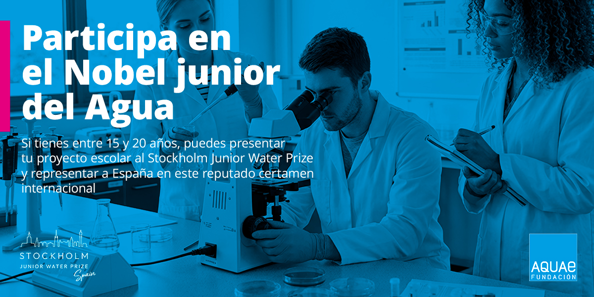 FundacionAquae's tweet photo. El #SJWP 🏆💧 está dirigido a estudiantes de 15 a 20 años no universitarios que desarrollan proyectos de investigación sobre el agua en el ámbito escolar.
Si eres docente o alumno/a os te invitamos a participar.
⏳ Hasta el 🗓️ 12 de marzo de 2026.
➡️ https://t.co/ct0v1ZA1X5 https://t.co/w7ETUj3csc