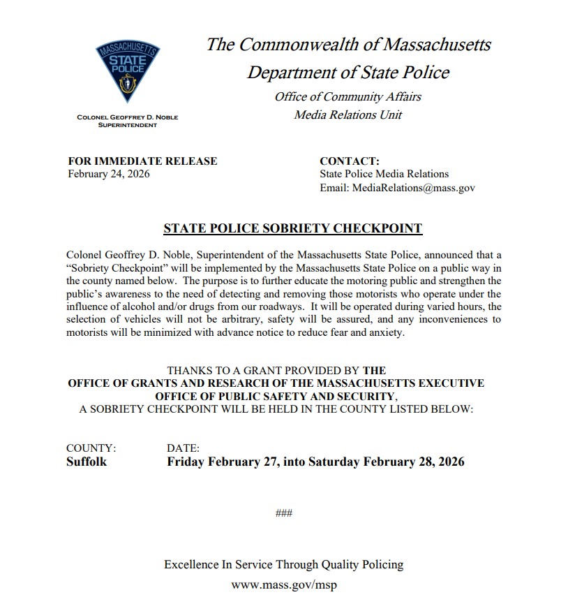 Massachusetts State Police tweet media
