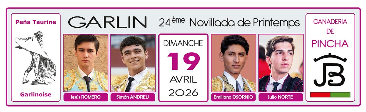 La Angelina propose une soirée le vendredi 13 mars sur GARLIN avec les organisateurs de la novillada de Printemps et le représentant de la ganaderia de Pincha. Les infos sur le site penaangelina.com