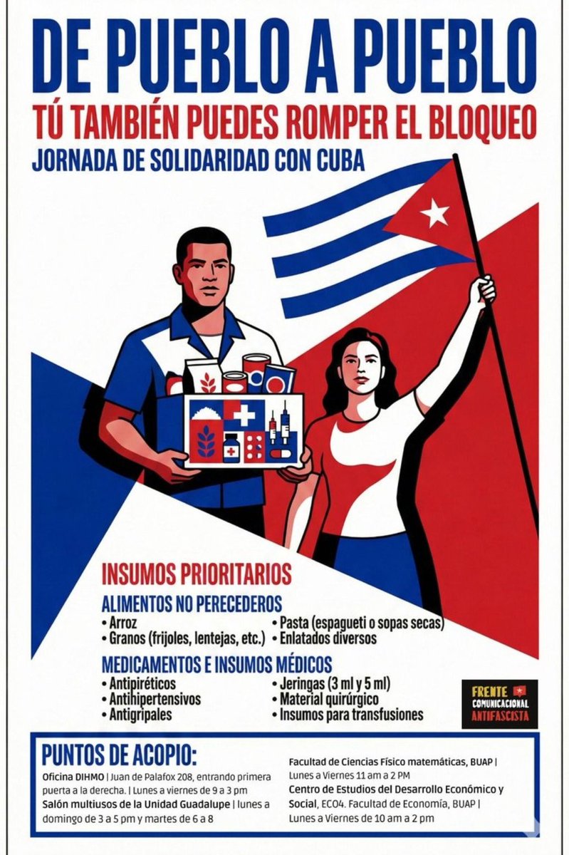 Cuando arrecian las sanciones   se fortalece la hermandad. Continúan las muestras de solidaridad de diferentes naciones con #Cuba
#CubaNoEstáSola🤝
#DefendiendoCuba🇨🇺 #ArtemisaJuntosSomosMás <a href="/DiazCanelB/">Miguel Díaz-Canel Bermúdez</a>