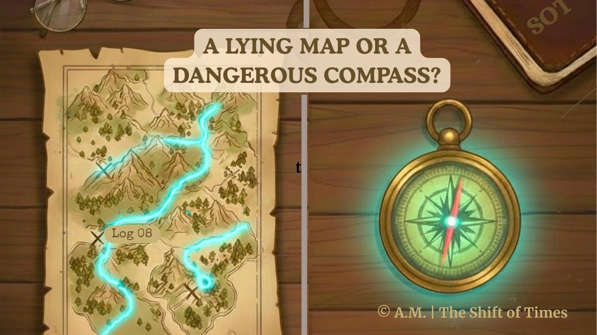 TheShiftOfTimes's tweet image. Map that lies or compass that points to danger?
This is the first choice in The Shift of Times.
Reply MAP or COMPASS. 🗺️🧭

#ShiftOfTimes #YAFantasy #Worldbuilding