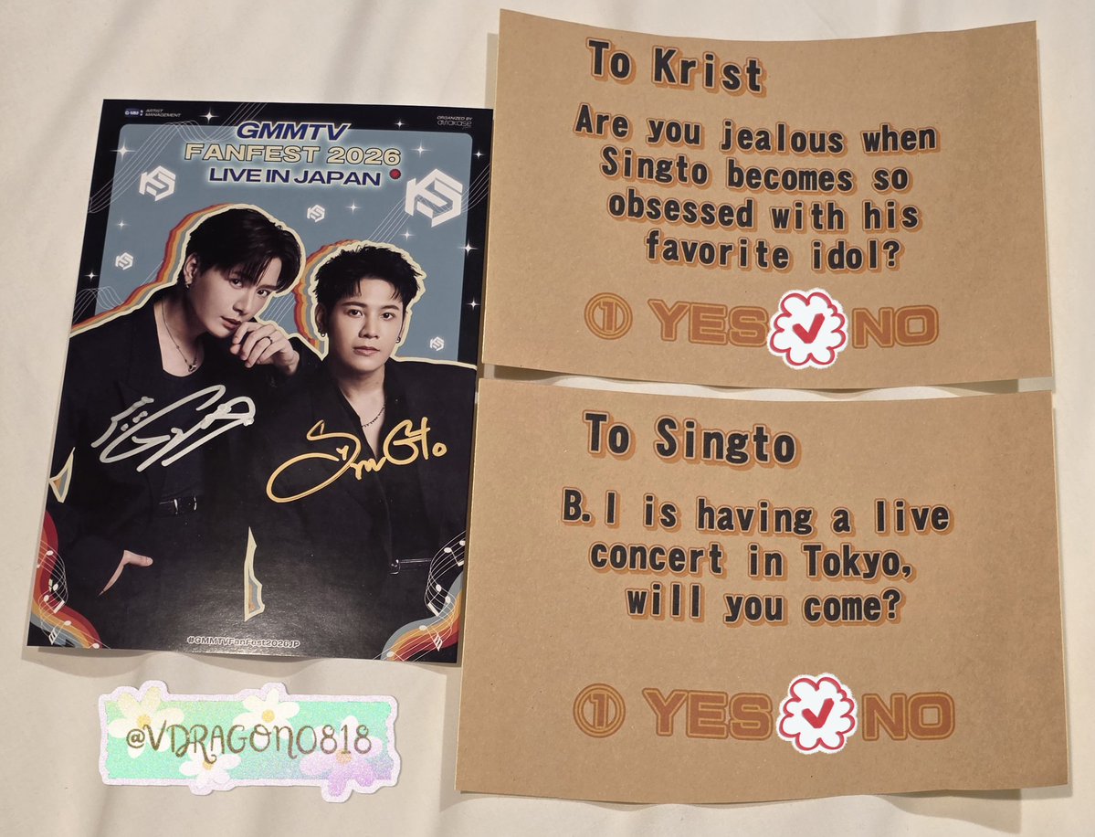 RT @VDRAGON0818: KristSingtoサイン会 シントーさんに推しの日本