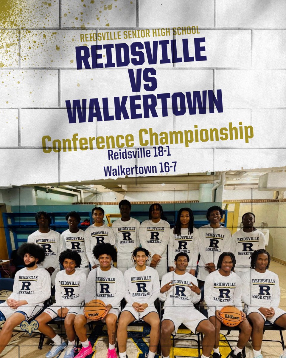 IT'S CHAMPIONSHIP FRIDAY. 🏆🏀
<a href="/ReidsvilleHoops/">Reidsville Rams Basketball</a> 

Reidsville takes the floor tonight with the Conference Tournament Championship on the line…

🏀 Reidsville Rams vs. Walkertown 
⏰ 7:30 PM
📍 Location- Morehead High School 

Come on over to Eden and Support your Rams!!