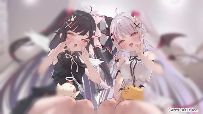 夜見れな様(@ rena_yorumi)の【天使と悪魔ASMR】にて いらすとを担当させていただきました! みんなもにぃになろう