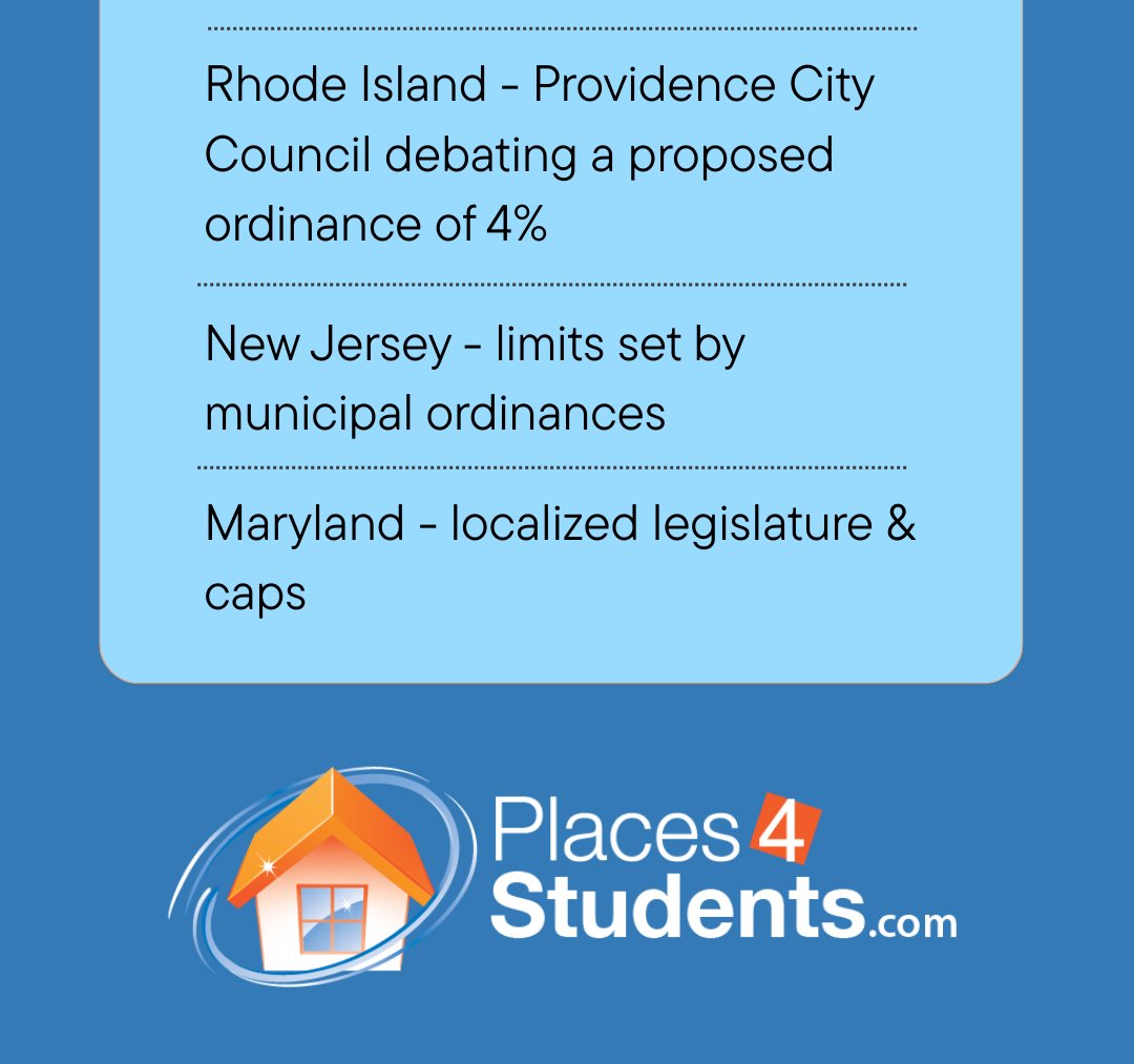 2026 Residential Rental Rate Increase Caps in the U.S. Many states don't have a state-wide cap, but here are the ones that do! 

Every state varies with the required Notice Period, along with any exceptions/rules. It is important to check your local Landlord-Tenant Law.