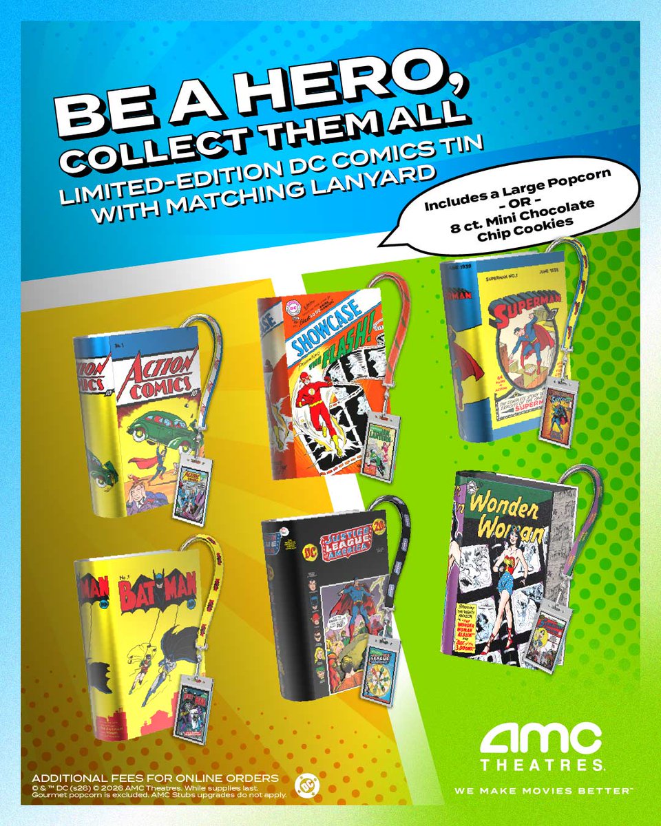 Snack like a hero with a limited-edition DC Comics tin & matching