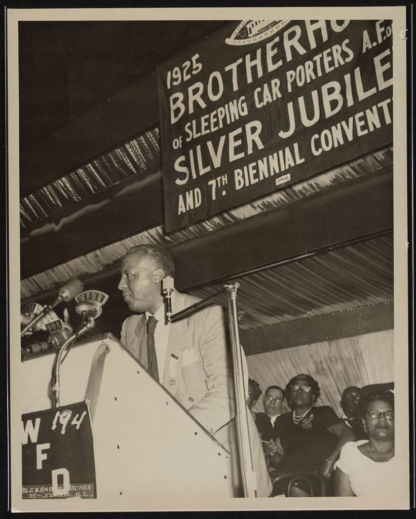 A labor &amp; civil rights champion, A. Philip Randolph was a founder &amp; president of the Brotherhood of Sleeping Car Porters – the first African American labor union. In 1955, he was elected VP of the <a href="/AFLCIO/">AFL-CIO ✊</a>, where he fought for desegregation in the labor movement.
