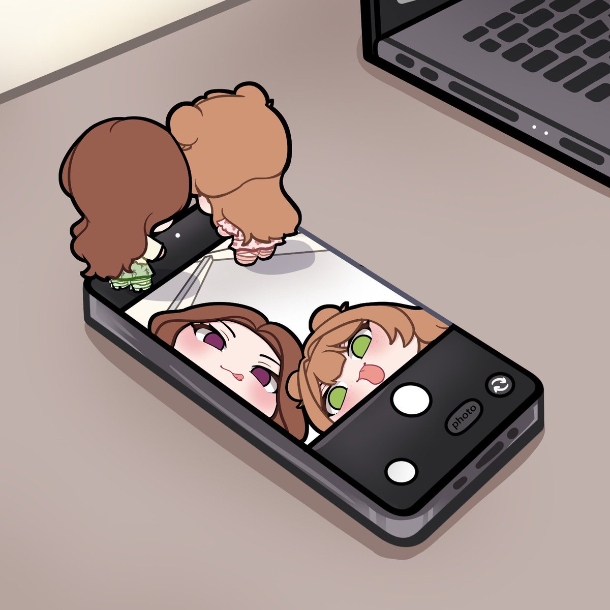 one step before rendering!  who wanna match their spring vibes?! ~^^  

#VgenComm #artmoots