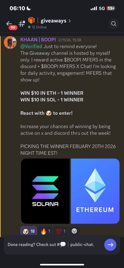 You are active grinder, are your not in the Boopi X chat, just tell me why ? 

Get in now and grind to earn $, get yourself some bags of $Boopi above 500K be eligible for higher rewards discord.gg/DRhCayGsn