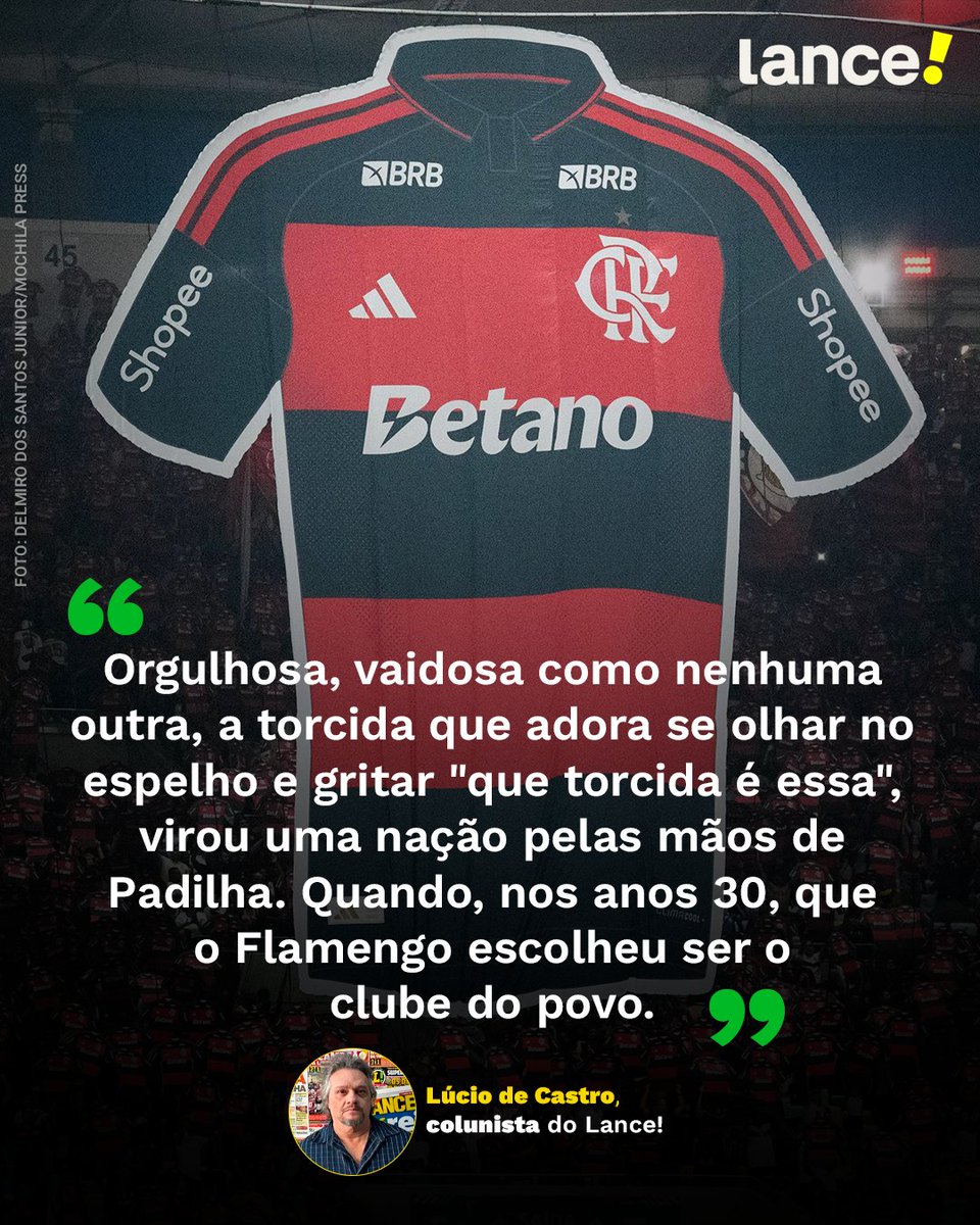 UM CLUBE GIGANTE! 🔴⚫

Na coluna dessa semana, Lúcio de Castro destacou a grandeza do Flamengo ao longo de sua história, passando pelo presidente José Bastos Padilha nos anos 30, até os dias de hoje! Para ler o texto completo, acesse o nosso site! 📲 lance.top/rkpm4
