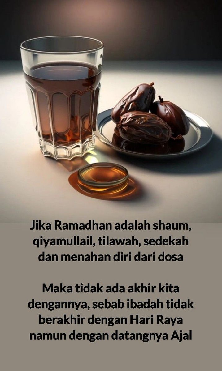 Ramadhan bukan garis finish, tapi garis start. Ibadah tak berhenti di takbir Id, ia berhenti saat nafas terakhir.
.
.
uji integritas oknum jaksa #G2GSerumSpray #TokopediaKejarKetupat tangguh dihormati dunia #MukaKaca Agentic GameFi umroh sekeluarga innova zenix 4 miliar LPDP