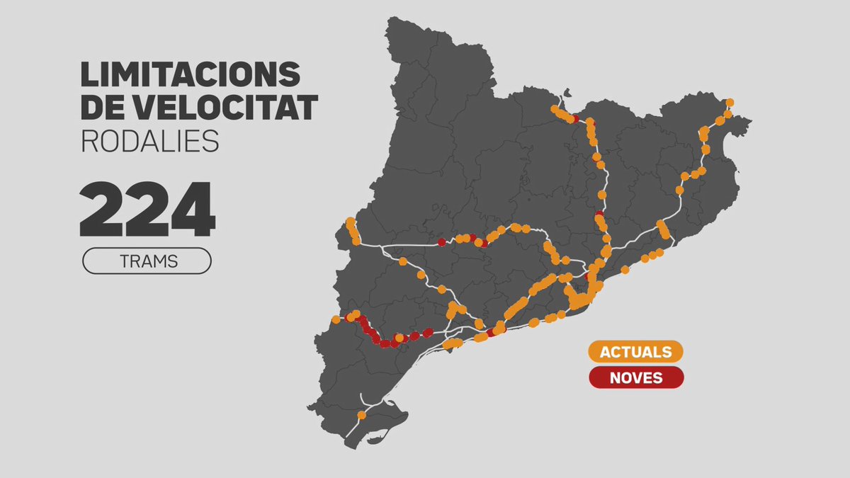 Les limitacions temporals de velocitat a Rodalies no paren de créixer: dilluns ja seran 224.

40 de noves aquesta setmana (en vermell).
En el mateix període, se n'han reparat 9.

Anem per parts 🧵