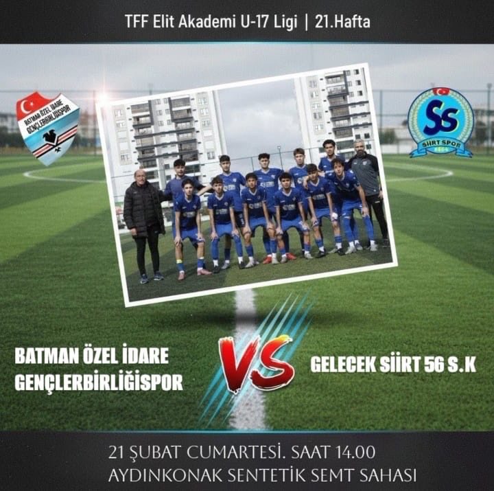Ozelidaregbir72's tweet photo. #MaçGünü…
Türkiye Futbol Federasyonu
Elit Akademi U-17 Ligi | 21.Hafta
Özel İdare Gençlerbirliğispor’umuz
Gelecek Siirt 56 S.K
📅21 Şubat Cumartesi
⏰Saat 14.00
📍Aydınkonak Sentetik Semt Sahası
#altyapi #futbol #gelişimligi #batman https://t.co/5Q77Qa2I4J