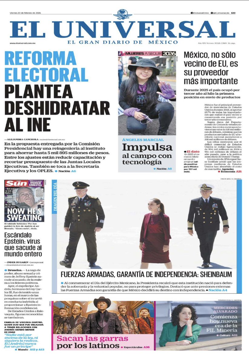 💬 "Aprendí muy pronto la diferencia entre saber el nombre de algo y conocer realmente algo."
-Richard Feynman

*Consulta las primeras planas de hoy:* 📰👇
prolocal.mx/primeras-plana…