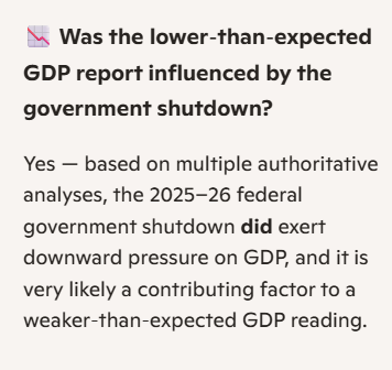 apppro1's tweet photo. #FedThread  NOT 1 mention of the govt shutdown in CNNBC's GDP report. this is why NO one trusts the media.
"Realistically, the true effect is between 0.5 and 0.9 percentage points."
1.4% + .9% = 2.3% - RIGHT IN LINE.

Fourth-quarter U.S. GDP up just 1.4%, badly missing estimate; inflation firms at 3% https://t.co/h1oj6SXT7h