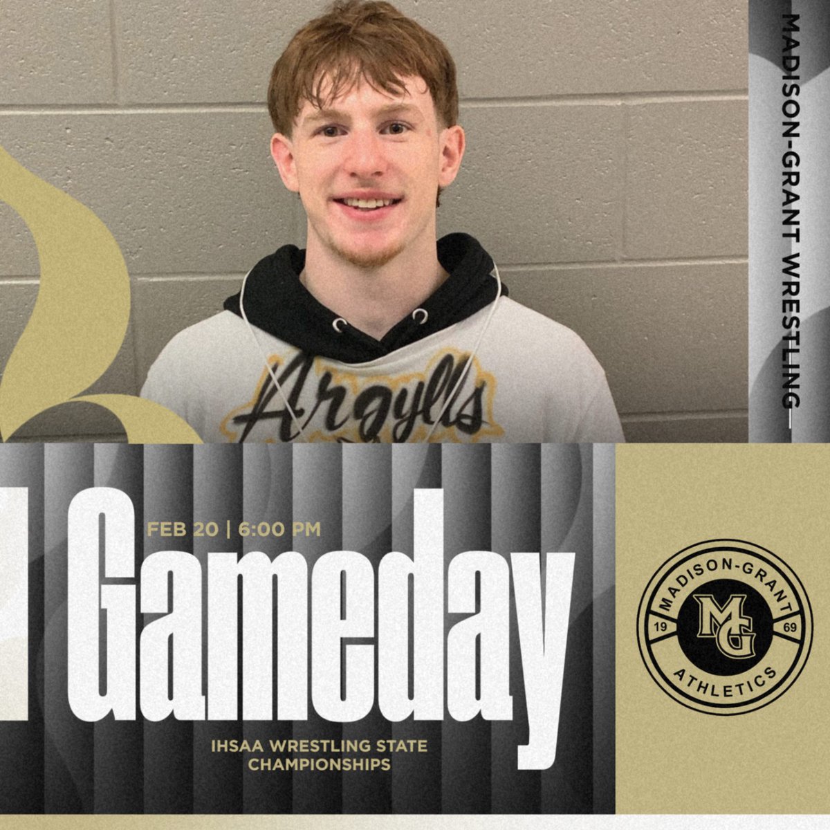 Good luck to Senior Tripp Haisley as he competes in the IHSAA Wrestling State Championships this evening!  

Good luck, Tripp!  Make all our Argylls proud! 

#WeAreMG #MightyArgylls