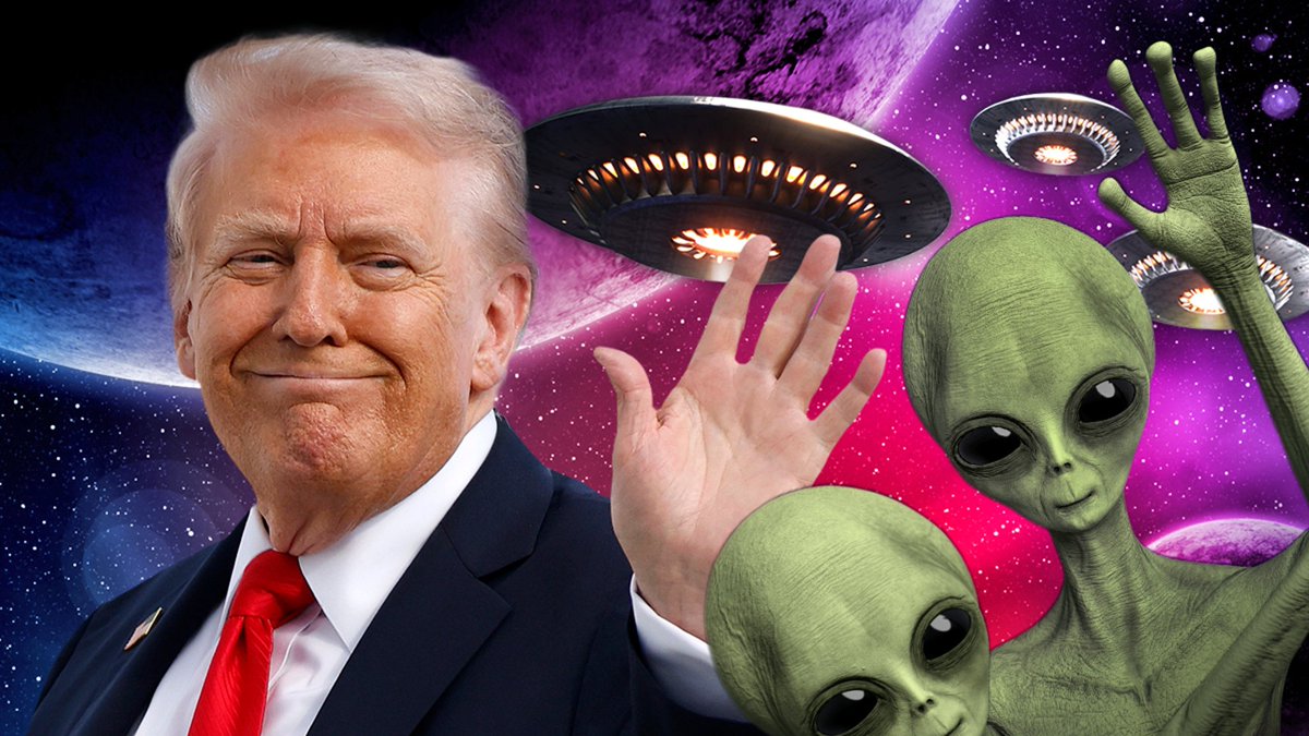 TMZ's tweet photo. Donald Trump is directing feds to release information on Aliens and UFOs 👀👽🛸 https://t.co/c0zqGKQrkv https://t.co/CxHAUVSzgZ