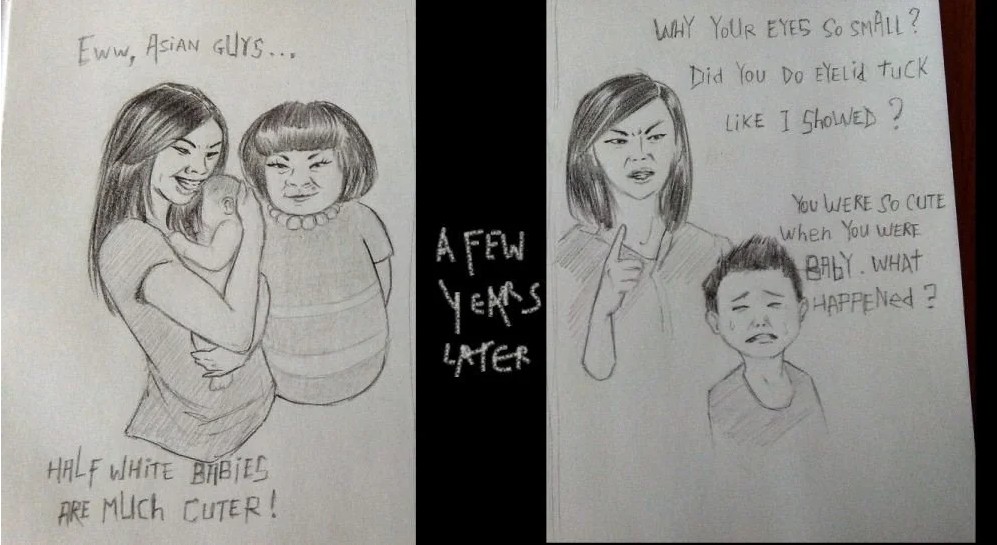 WasianExposer's tweet image. Old comic from /r/hapas. Comic isn't by me, whoever did this was highly skilled and clearly in pain

Jesus Christ what have these women done

#WMAF #HalfAsianSons #Hapas #Wasians