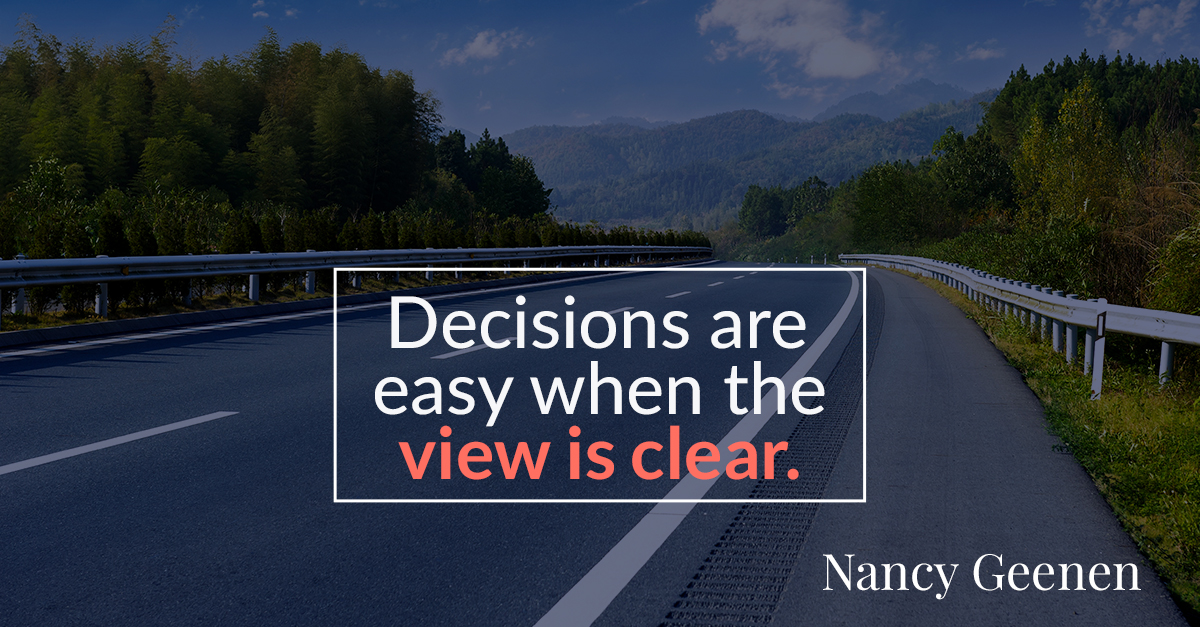 #NancyTalks: clarity

Confidence gets celebrated but it's clarity that drives progress; it’s clarity that drives the real work. 

Clarity simplifies decisions. Confidence follows later.