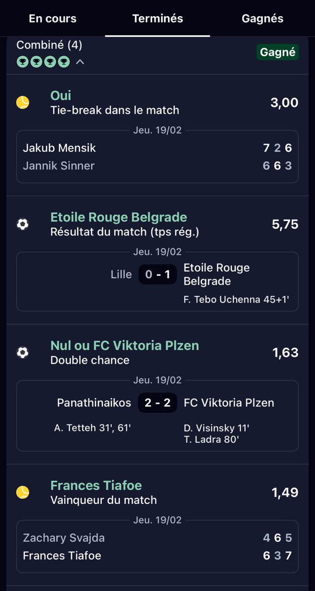 Vous validez ? 🤑🤑🤑🤑

CÔTE À 41.9 😈

#TeamParieurs