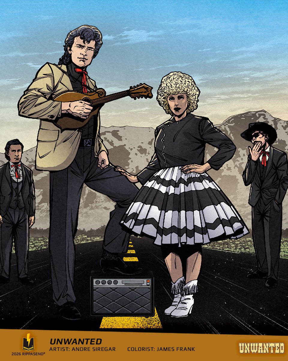 I wrote a graphic novel about an art-school band chasing fame through spectacle &amp; dark comedy
It’s called UNWANTED: A Tall Tale of the Old West and the New Wave
It’s art, ego, tragedy—w/the bill eventually coming due
PRE-ORDER HERE: rippasend.com/campaign/unwan…
Published by <a href="/RippaSend/">RippaSend</a>