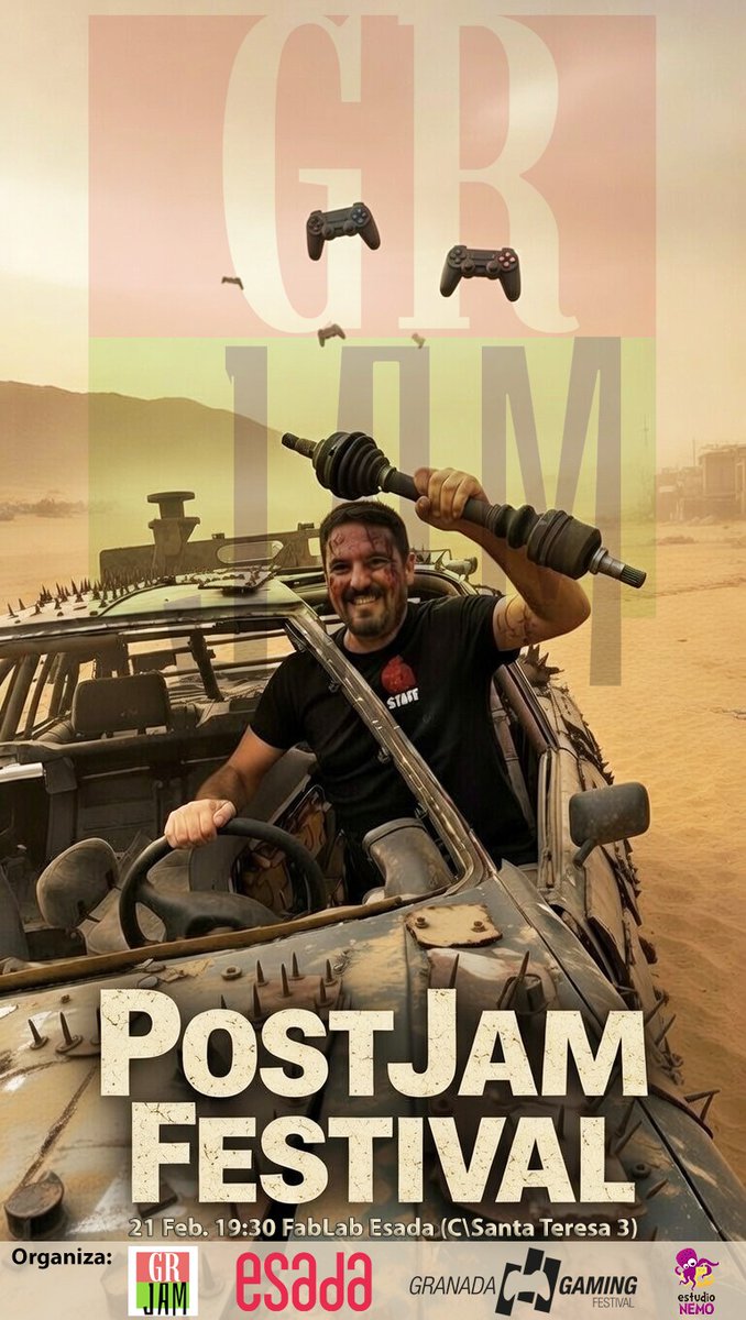 Mañana por la tarde nos vemos en la post Jam! Venid a probar los juegos que se hicieron en la Global! A las 19:30 en el FabLab de Esada