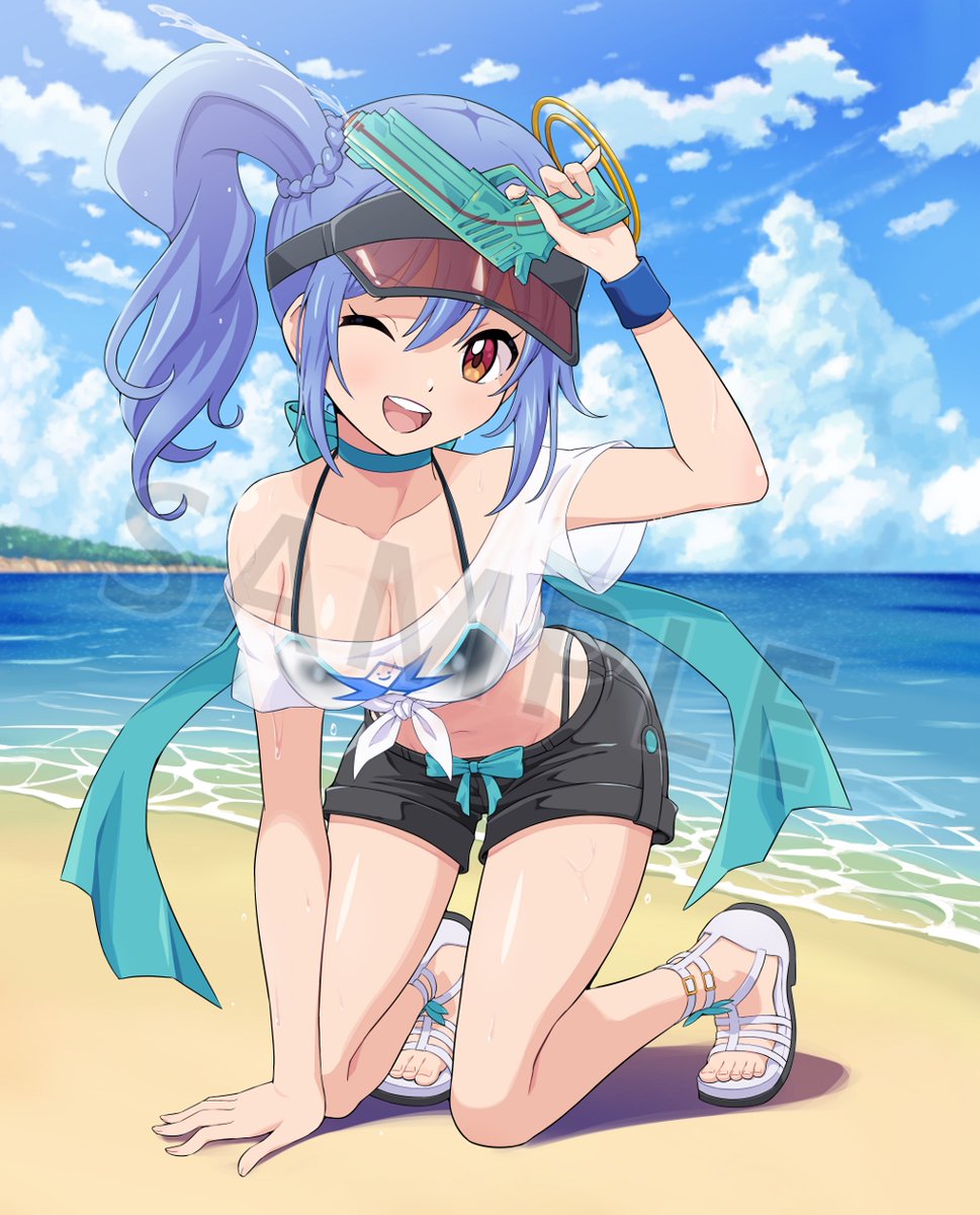 以前もあちゃ先生にご依頼した水着アロスピルルクの枠なし版。シャツが