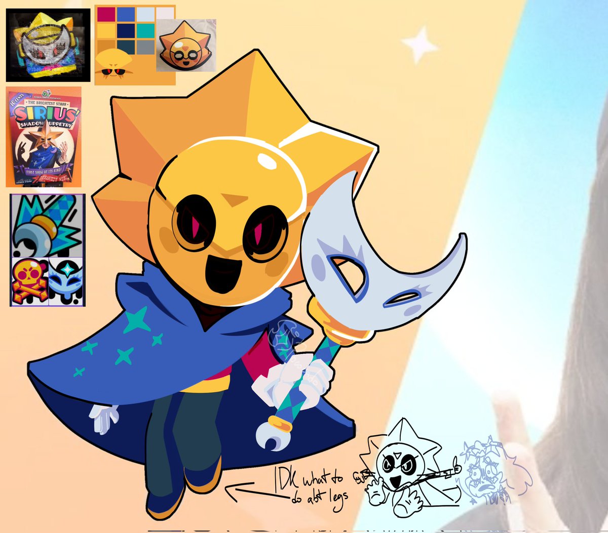 What I imagine Sirius to look like (judging by the leaks, recent lore drops and animation). Don't know what to do about the legs

#BrawlStars