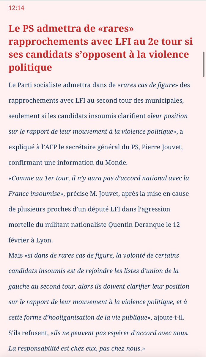 jonashaddad's tweet photo. 🔴INFO: le PS maintient son alliance avec LFI !

Après nos demandes répétées, le PS a tranché: ils poursuivent leur accord avec LFI qui a du sang sur les mains.

Voilà ce qu’est devenu le PS aujourd’hui.

PS, Parti Servile. https://t.co/04wcLgvXNu