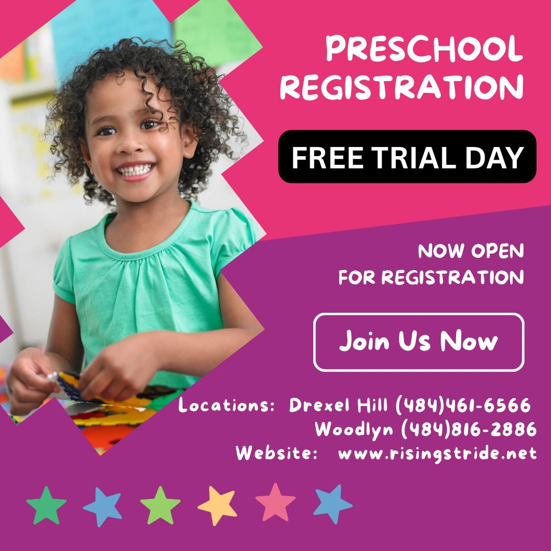 At Rising Stride we Protect, Educate, and Inspire our children to become confident, curious lifelong learners. Visit us at:  risingstride.net #childcare #childcarecenter #preschool #learning #learnandgrow #delcopa