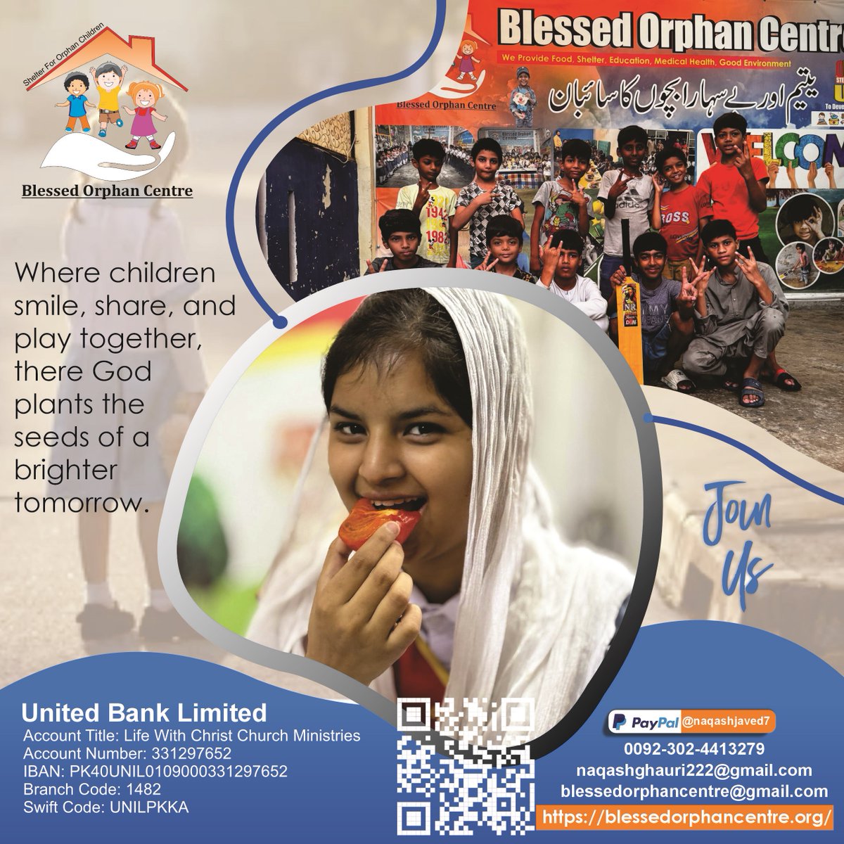CentreBlessed's tweet image. Where children smile, share, and play together, there God plants the seeds of a brighter tomorrow. blessedorphancentre@gmail.com
🌐 blessedorphancentre.org
#SupportInNeed #ChildWelfare #viralpost2025シ2025 #viralpost2026シ #viralpost2025シ2025 #orphanageinlahore