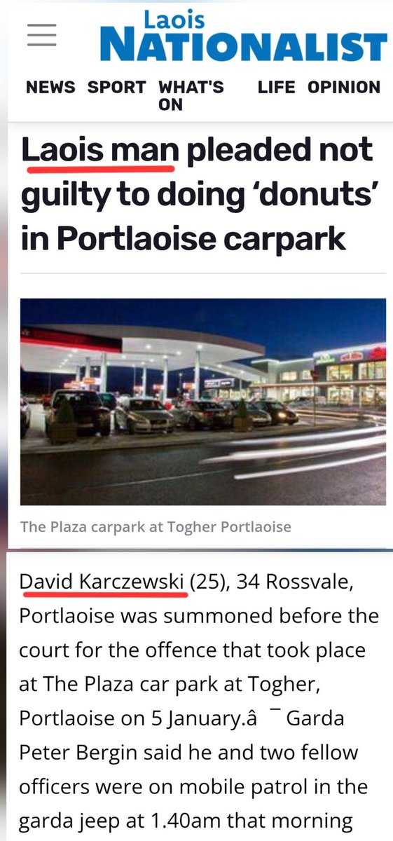 's tweet image. What is it with Laois?
The second one in as many days. They must be running low on the "Gas" for the "Lighting"
#IrelandisFull 
#migrantcrime