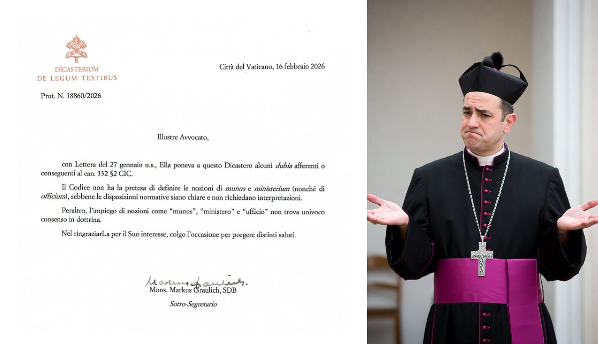 quotidianoweb1's tweet photo. Dubia su munus e ministerium: la risposta elusiva del Dicastero riapre il caso dimissioni e sede impedita di Benedetto XVI: https://t.co/NM85OcBQVf #BenedettoXVI #SedeImpedita #Munus #Ministerium #DirittoCanonico #Can332 #DimissioniPapa #Vaticano #Dubia #PraedicateEvangelium https://t.co/Ag1oGGYcPY