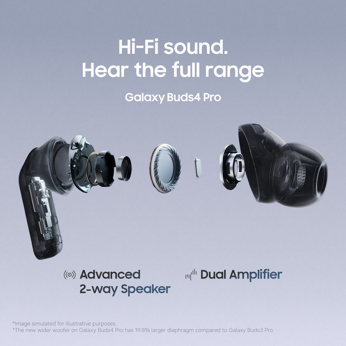 <a href="/Olobajerry/">Ayomide Daniel</a> Meet #GalaxyBuds4Pro—full-spectrum, Hi-Fi audio. The 2-way speaker is now advanced with a wider woofer—19.8 % larger diaphragm than Galaxy Buds3 Pro—and paired with dedicated Dual Amplifier for precise control 🔉 #GalaxyAI #GalaxyBuds4

Reply #stop to opt-out.