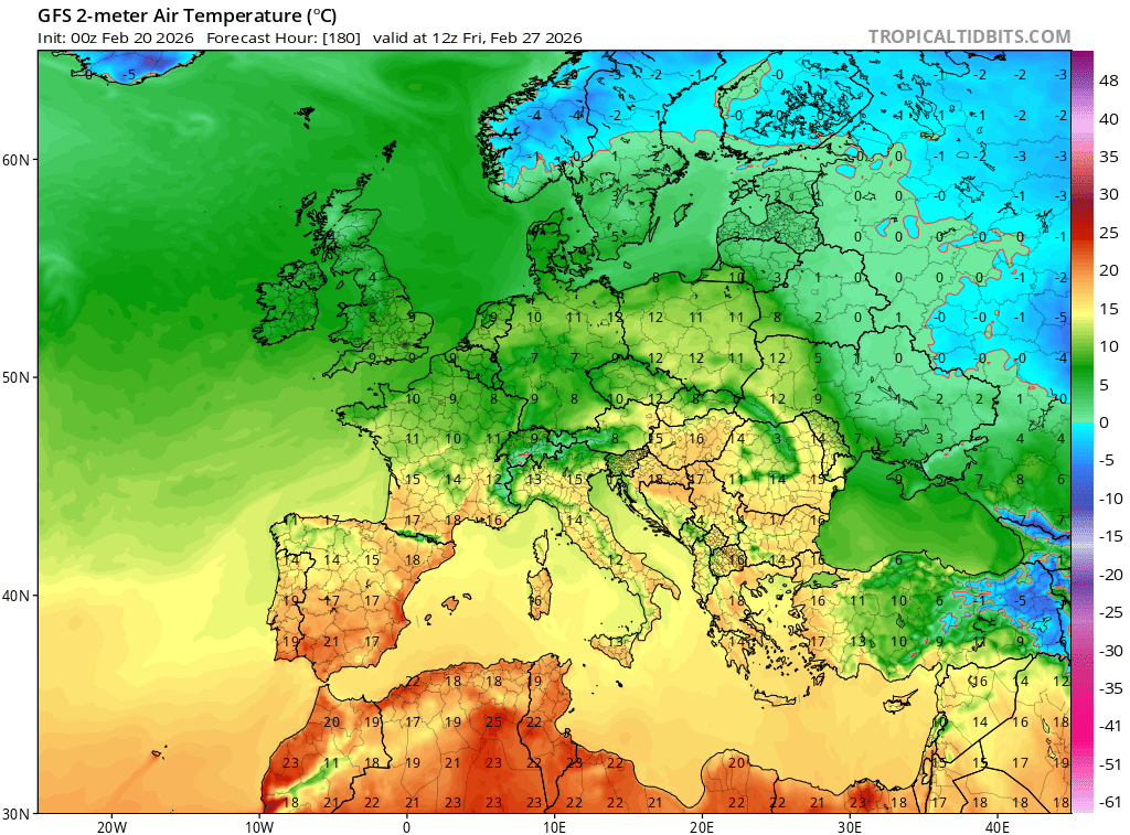 Ну думаю можна констатувати, що наступний тиждень відкриє весну для помірних широт нашого континенту. Це не значить, що у випадку України стоятимуть одні плюси (ми надто на сході) і не буде повернень морозця, але зх-південно-зх частина країни може налаштуватись на весняний лад