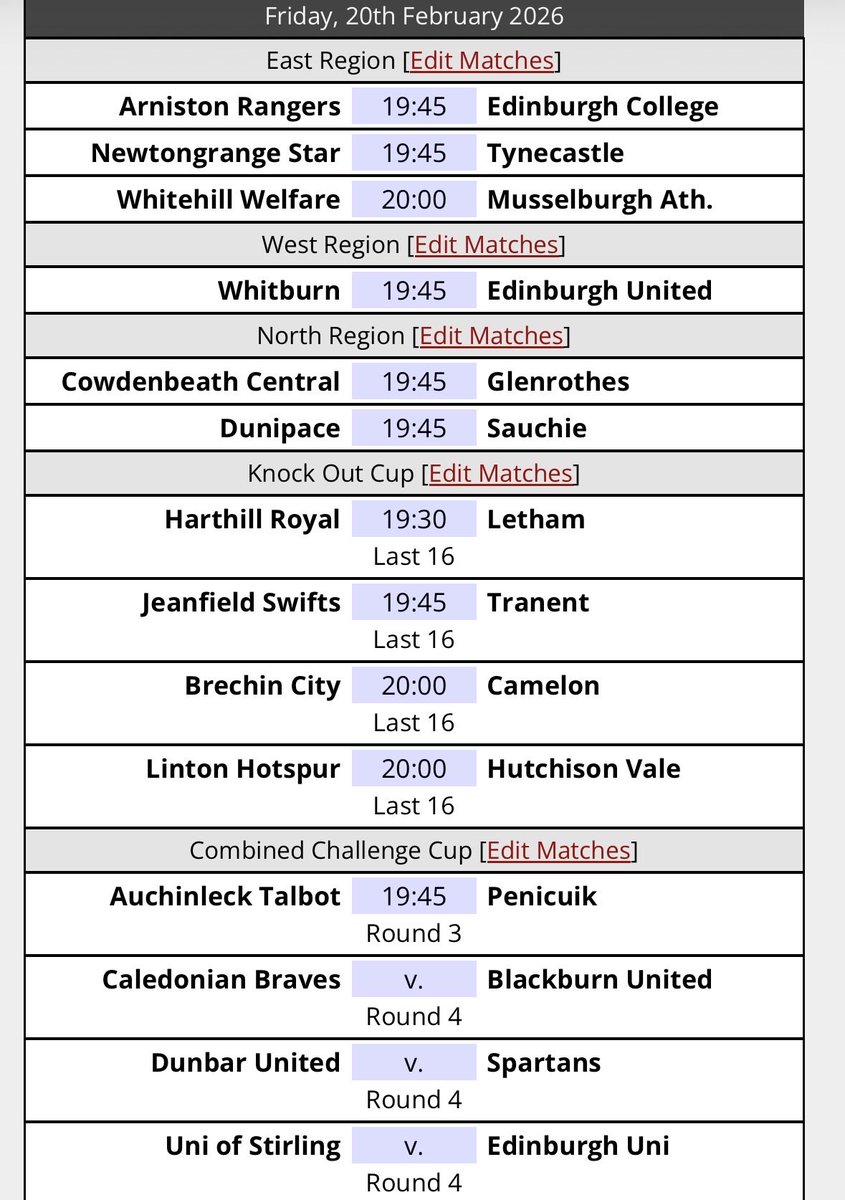 East Of Scotland Football Development League tweet media
