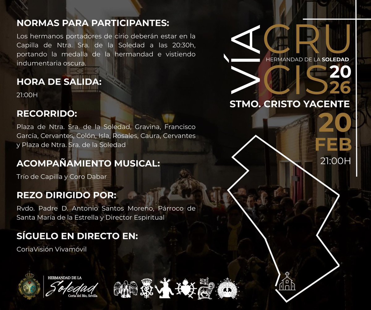REZO DEL VIA+CRUCIS CON LA IMAGEN DEL STMO. CRISTO YACENTE