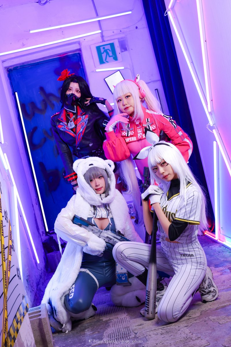 gony_photo's tweet photo. #NIKKEcosplay #NIKKE #cosplay #コスプレ

🐰앨리스 - @Geena_cosplay 
♥️메이든 - @ripi32478 
⚾️블랑 - @_nana_yaya 
🐻‍❄️네베 - @chiling_cos https://t.co/0PF9z8YLlO