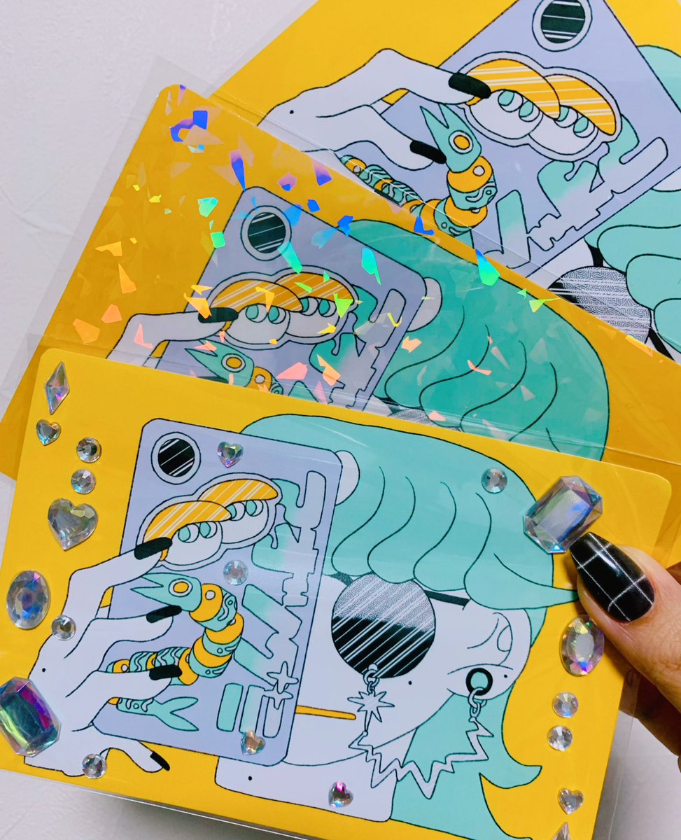 #CC福岡63 
ポストカードシリーズ✨新柄あります👏
既存の絵柄も持っていく予定です！

🌈唯一無二のポストカード
　¥400〜
🌈ホログラムポストカード
　¥200
🌈ノーマル
　¥150