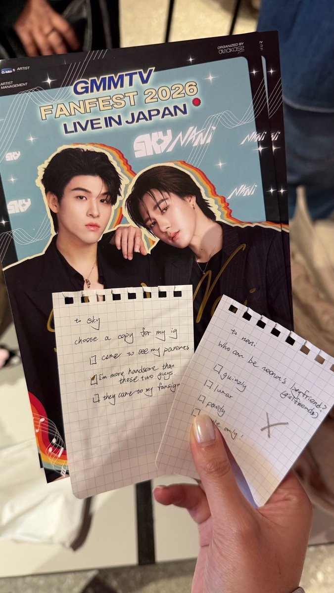 สมแล้วที่มาตามลูกกลับบ้าน พ่อพ่อไม่เลือกสักช้อยส์อยู่กับพ่อตลอดไป

SKYNANI FANFEST TOKYO D1

#GMMTVFANFEST2026JP
 ⭐︎······ ₊⊹ #hirunkit_ ⊹₊ ······⭐︎