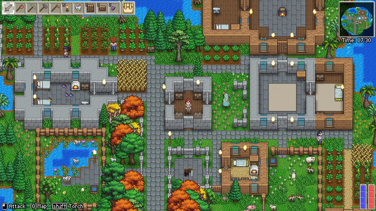 gamespark's tweet photo. 2Dオープンワールドサバイバル『Delverium』デモ版が最大8人オンライン協力プレイに対応！仲間と共に素材集めや農業、ダンジョン攻略を進めよう
https://t.co/x3mU12ib1Z

日本語対応し2026年リリース予定です。 https://t.co/pvsQH7c5sa