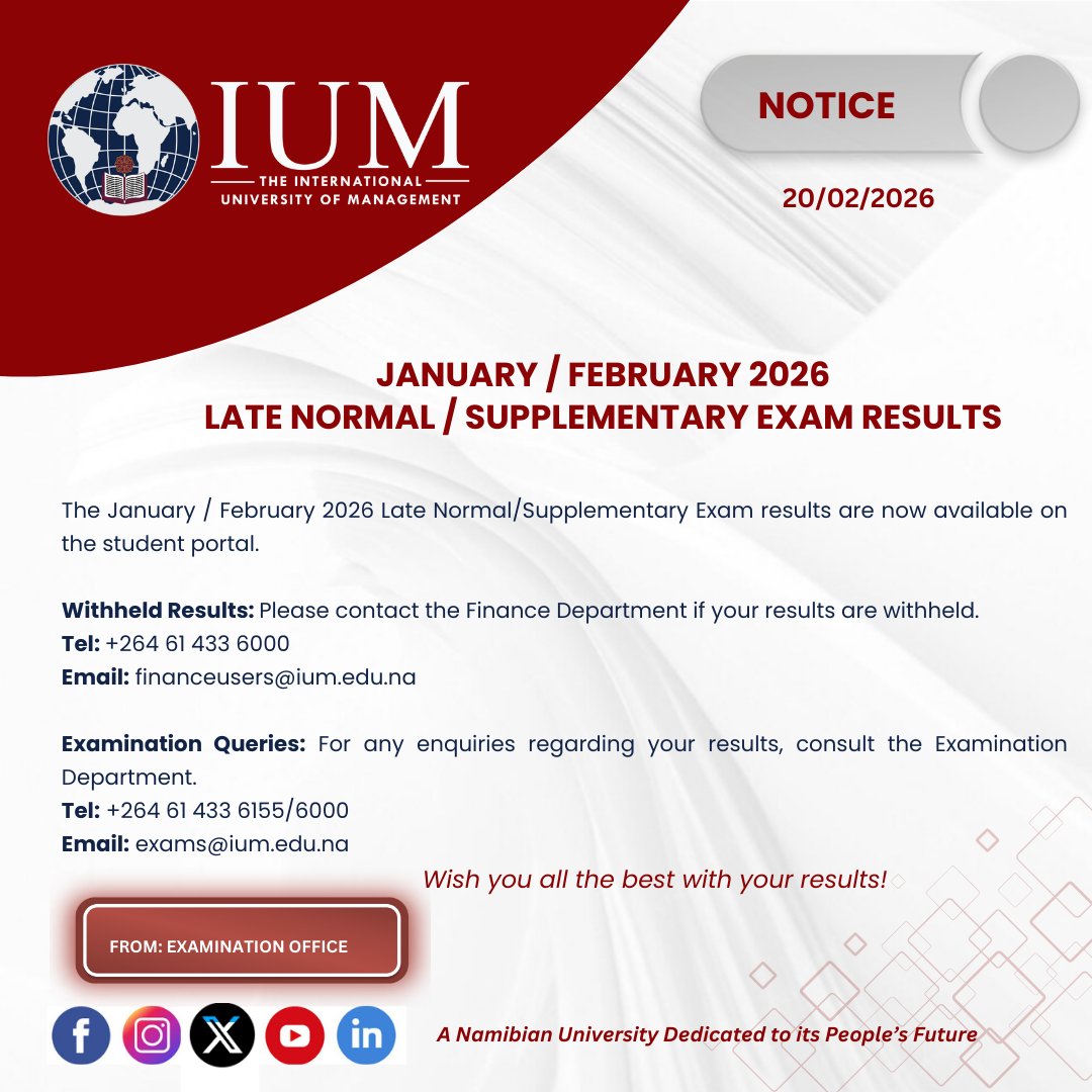 International University of Management tweet media
